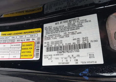 2016 Ford Mustang Gt Premium z USA, uszkodzony, nr VIN 1FA6P8CF9G5217103